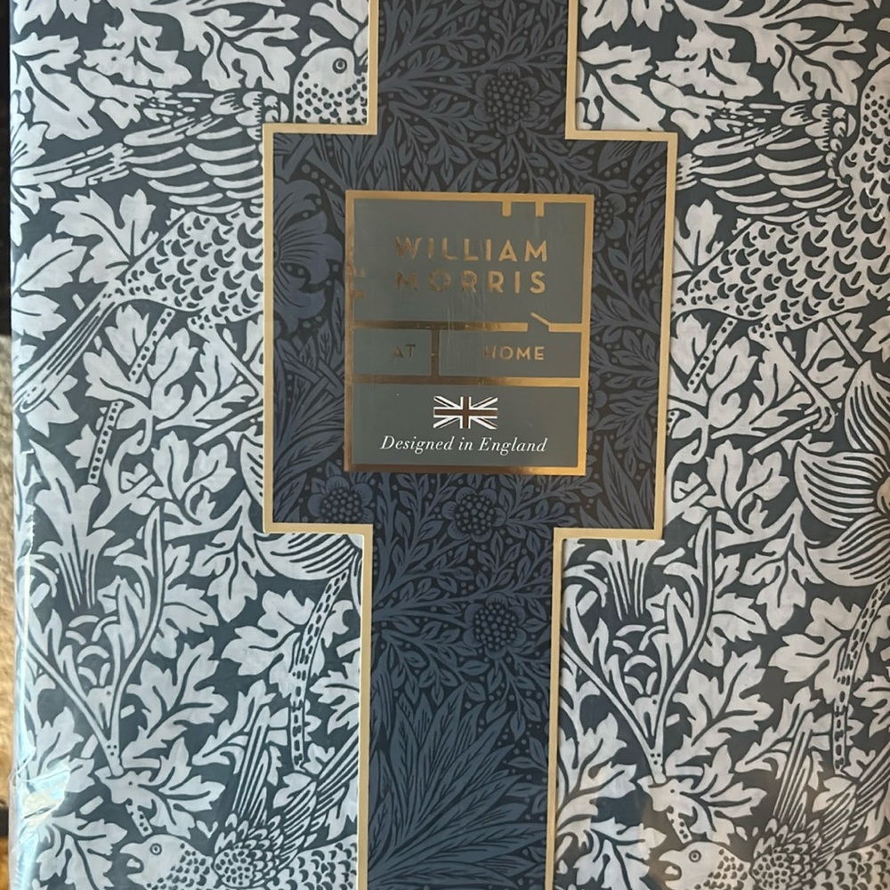 William Morris England QUEEN Duvet & Shams Blue Bird -NEW
